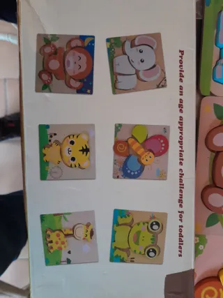 Puzzles de Madera de Animales para Niños