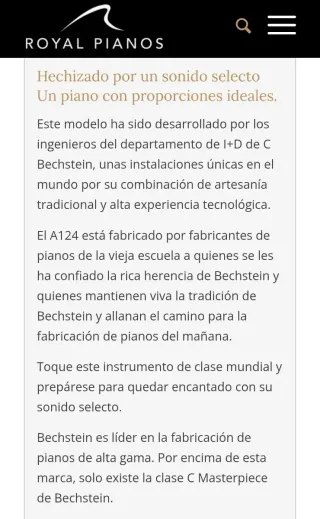 Piano Acústico Bechstein A124