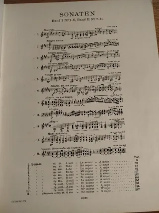 Partitura antigua Schubert Sonaten Band I y II