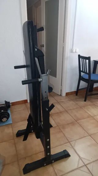 Banco press banca plegable ajustable - Gym en casa