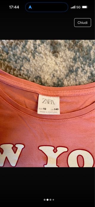 Set 2 T-shirt Crop Bambina Zara & SHEIN