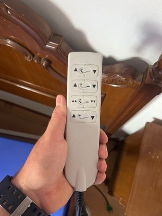 Cama articulada con barandillas y mando.