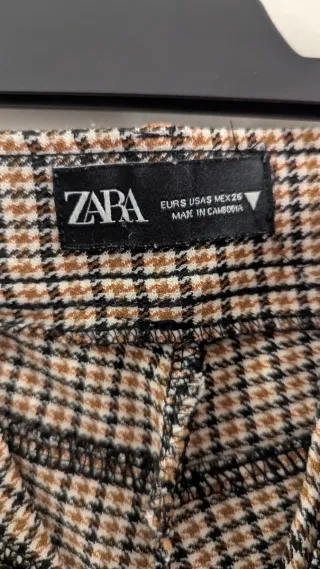 Pantalón Zara cuadros mujer