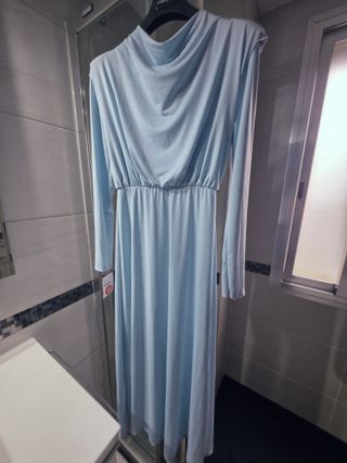 NUEVO. Vestido azul largo