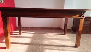 Mueble de salón de madera.Mueble TV, mesa y sillas