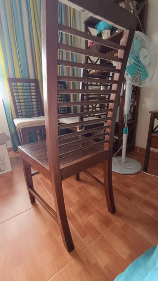 Mueble de salón de madera.Mueble TV, mesa y sillas