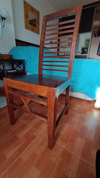 Mueble de salón de madera.Mueble TV, mesa y sillas