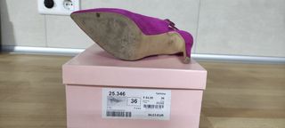 Zapatos Lolita Blu tacón rosa/morado fucsia