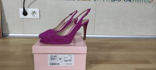 Zapatos Lolita Blu tacón rosa/morado fucsia