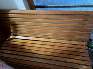 Banco de madera natural, hecho a mano