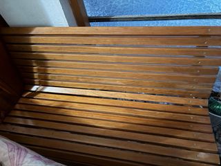 Banco de madera natural, hecho a mano