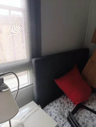 Cabecero polipiel gris