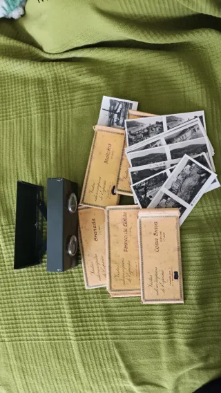 Visor estereoscópico con 5 sobres de vistas