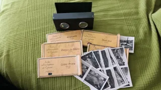 Visor estereoscópico con 5 sobres de vistas