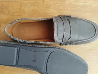 Mocasines Zara Piel Efecto Envejecido Talla 41