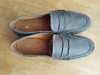Mocasines Zara Piel Efecto Envejecido Talla 41
