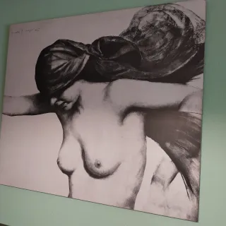 Cuadro Foto B/N Mujer Desnuda