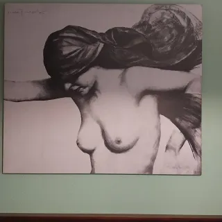 Cuadro Foto B/N Mujer Desnuda