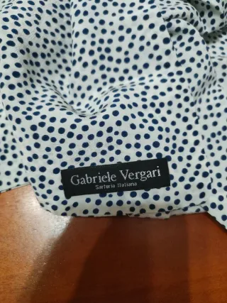 Foulard Gabriele Vergari pois blu