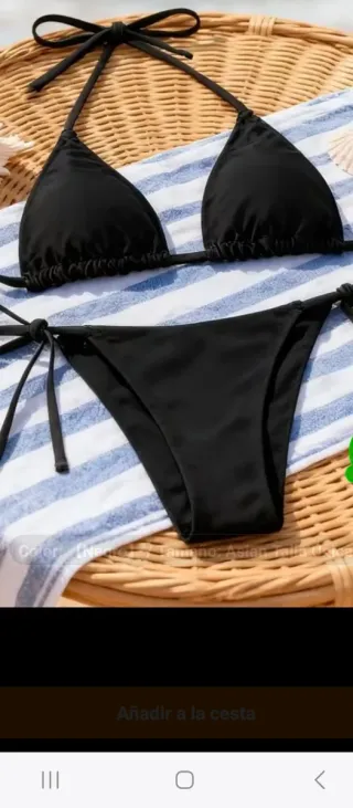 Bikini negro nuevo talla S (es XL) va s m