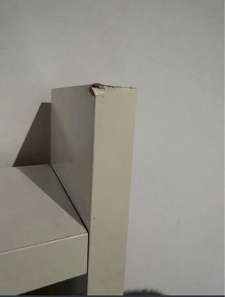 Escritorio Esquinero IKEA Blanco y Madera