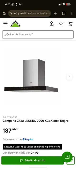 Campana decorativa Cata Legend 7000XGB