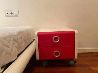 Cama individual 90cm con somier de láminas