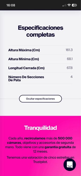 Monopode Sirui P-204SR Aluminio