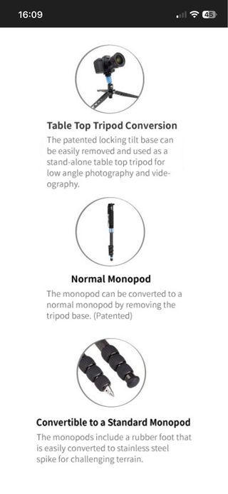 Monopode Sirui P-204SR Aluminio
