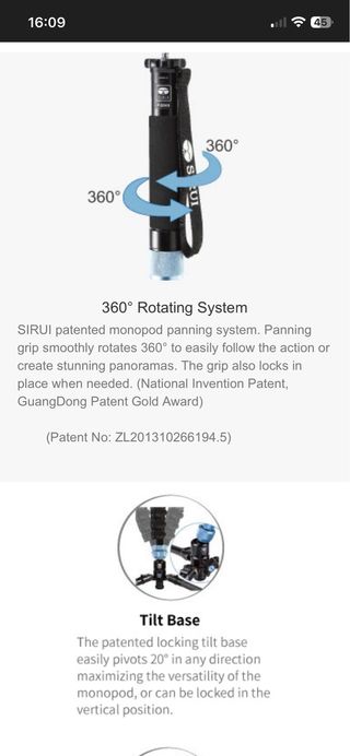 Monopode Sirui P-204SR Aluminio