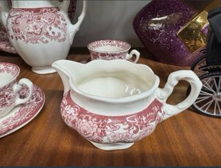 Juego de café Cartuja de Sevilla 15 pzs Mod. Rosa