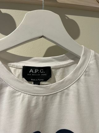 Camiseta A.P.C. Blanca Talla M Algodón