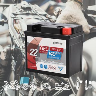 Batteria Moto CARTEC YTX5L-BS 5Ah 80A Tecnologia Gel