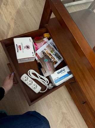 Mesa de centro Banak madera y cristal