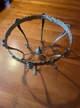 Mesa auxiliar vintage mármol y bronce