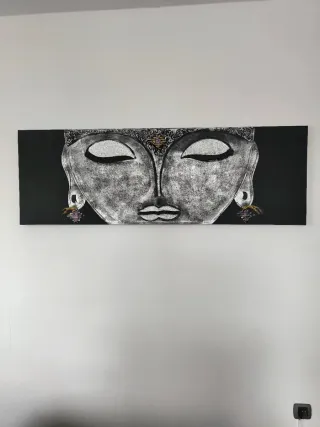 Cuadro Buda Relieve 150x50cm