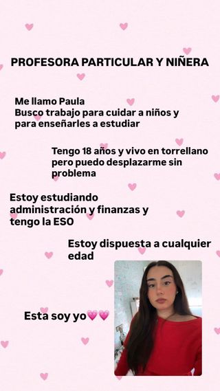 Niñera y profesora particular