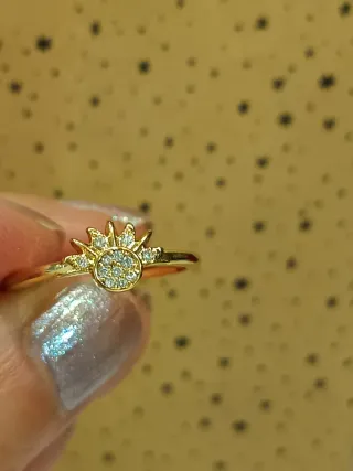 Anillo Plata S925 Sol y Luna