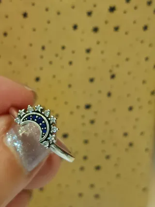 Anillo Plata S925 Sol y Luna