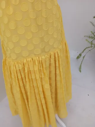 Traje Flamenco Gitana Amarillo Talla XS/S.