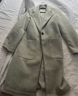 Abrigo largo mujer gris