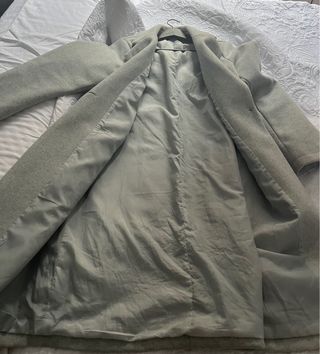 Abrigo largo mujer gris