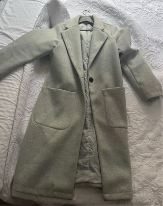 Abrigo largo mujer gris