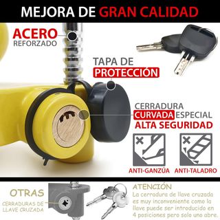 KRASER KR815 Blocco Antifurto per Rimorchio, Lucchetto Enga