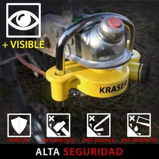 KRASER KR815 Blocco Antifurto per Rimorchio, Lucchetto Enga