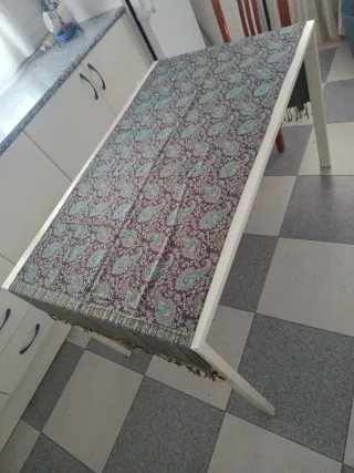 Pashmina seda con flecos 1,95x68