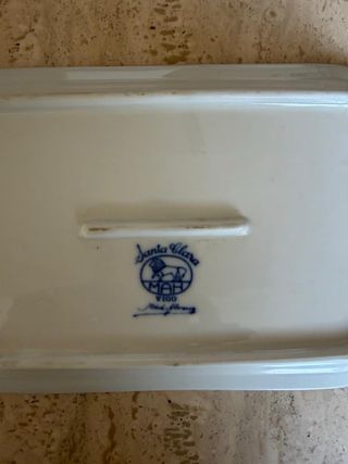 Juego consomé porcelana azul y blanco Santa Clara