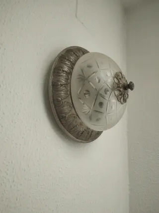 Plafón antiguo cristal y metal