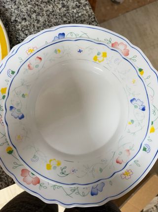 Platos porcelana flores