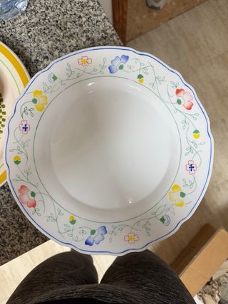 Platos porcelana flores